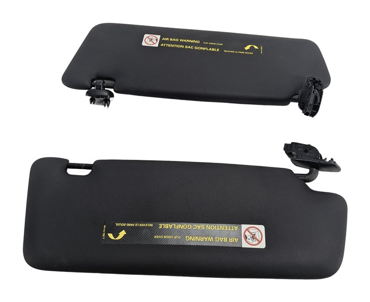Thumbnail 3: 14-17 AUDI A5 S5 (B8 8T) SUN VISOR SET/2 w/ ILLUMINATED VANITY MIRROR (Black)