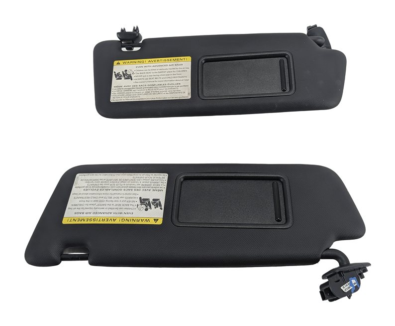Thumbnail 4: 14-17 AUDI A5 S5 (B8 8T) SUN VISOR SET/2 w/ ILLUMINATED VANITY MIRROR (Black)