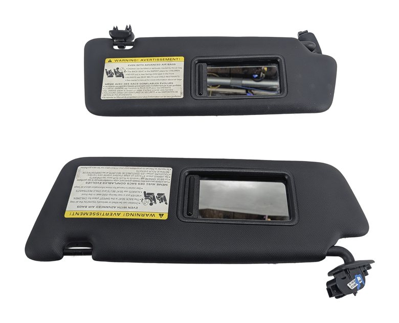 Thumbnail 5: 14-17 AUDI A5 S5 (B8 8T) SUN VISOR SET/2 w/ ILLUMINATED VANITY MIRROR (Black)