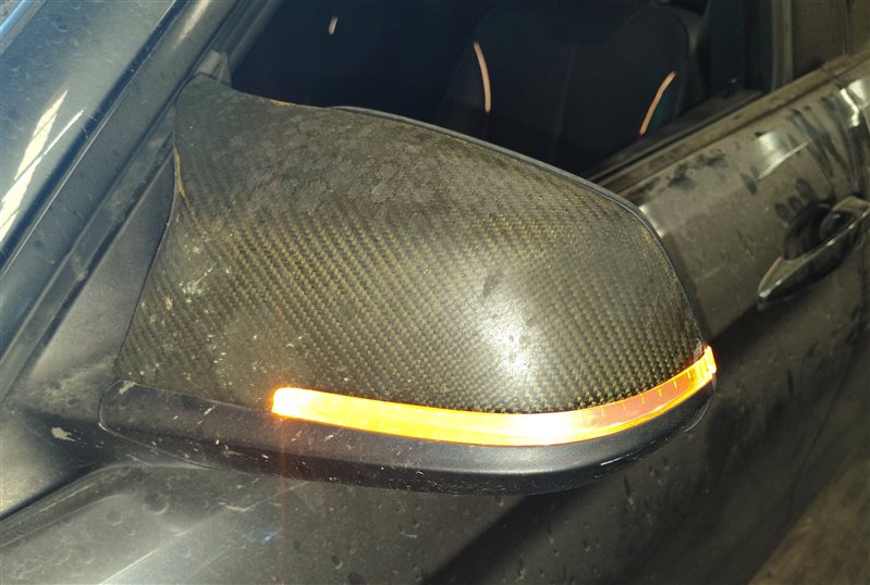 Thumbnail 2: 14-20 BMW 428i 430i 435i 440i (F32) LEFT AUTODIM DOOR MIRROR CARBON CAP (Gray)