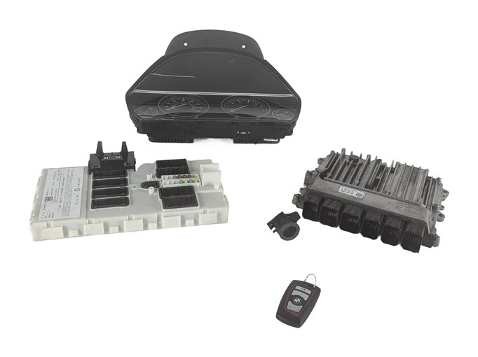 17-19 BMW 330i 430i (F30 F32) 2.0L (B46) DME ECM FEM CLUSTER IGNITION KEY SET