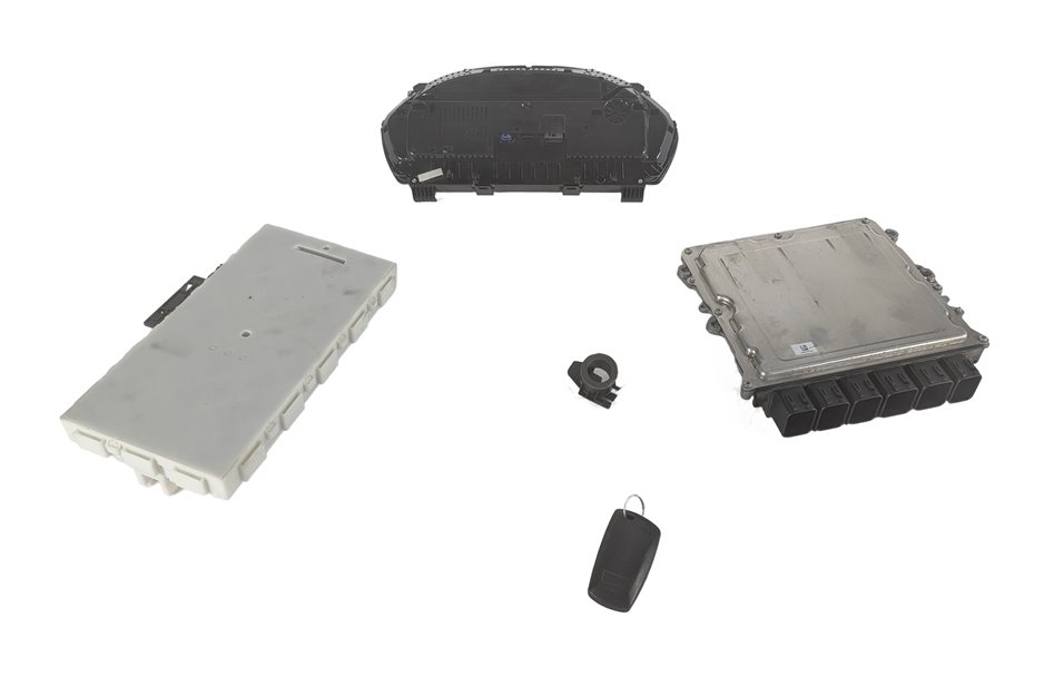 Thumbnail 4: 17-19 BMW 330i 430i (F30 F32) 2.0L (B46) DME ECM FEM CLUSTER IGNITION KEY SET