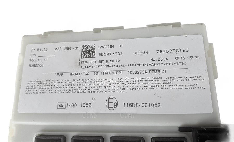 Thumbnail 5: 17-19 BMW 330i 430i (F30 F32) 2.0L (B46) DME ECM FEM CLUSTER IGNITION KEY SET