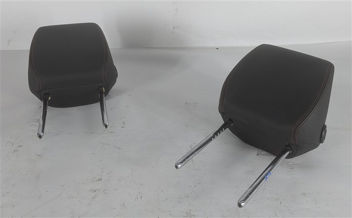 13-20 BMW 3 4 F30 F32 FRONT LEFT & RIGHT HEADREST SET2 (BLACK w/ RED STITCH)