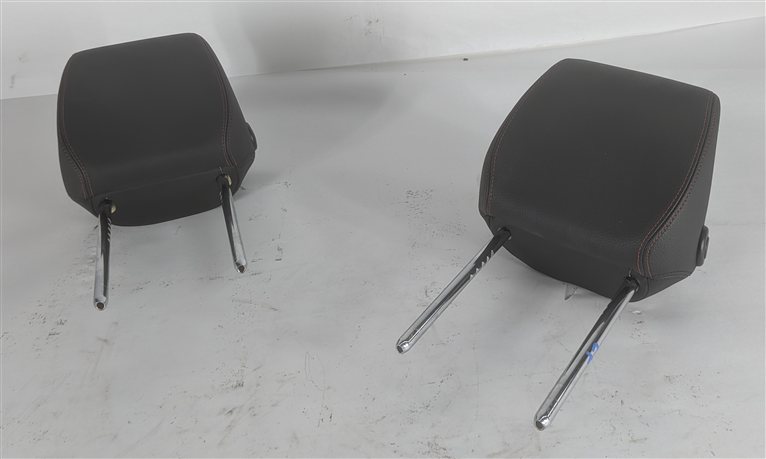 Thumbnail 2: 13-20 BMW 3 4 F30 F32 FRONT LEFT & RIGHT HEADREST SET2 (BLACK w/ RED STITCH)