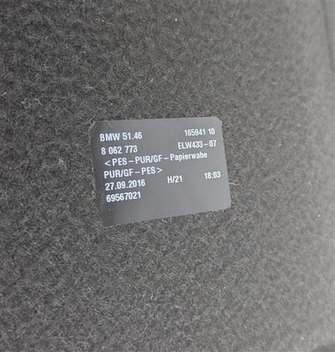 Thumbnail 3: 2017 BMW 430I GRAN COUPE (F32) REAR PARCEL SHELF PACKAGE TRAY (Black)