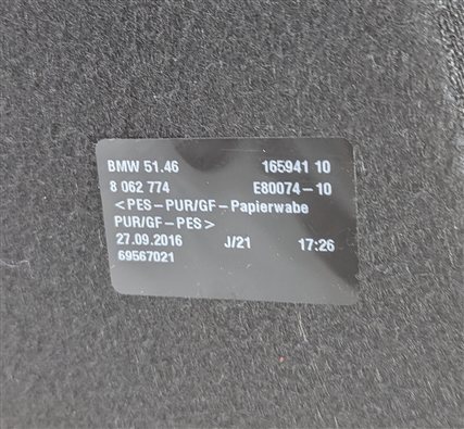 Thumbnail 5: 2017 BMW 430I GRAN COUPE (F32) REAR PARCEL SHELF PACKAGE TRAY COVER (Black)