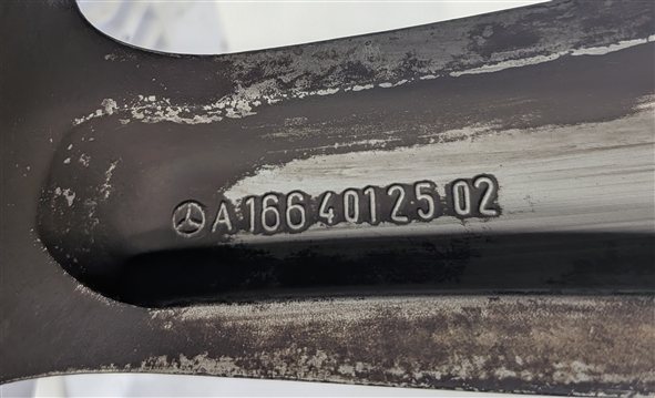 Thumbnail 6: 13-19 MERCEDES GL GLS CLASS X166 21x10 ALUMINUM 10 SPOKE AMG WHEEL RIM (BLACK)