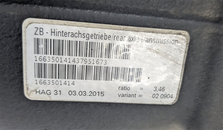 Thumbnail 9: 2012-2018 MERCEDES GL ML (W166 X166) REAR DIFFERENTIAL GEAR CARRIER 3.46 RATIO