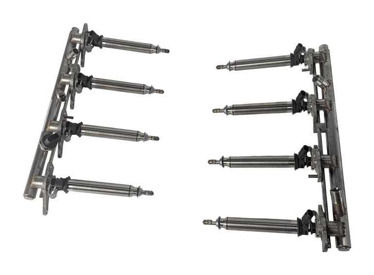 Thumbnail 3: 14-16 MERCEDES GL550 ML550 W166 X166 4.6L M278 FUEL INJECTOR SET/8 w/FUEL RAILS