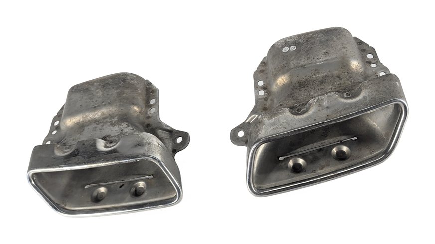 13-19 MERCEDES GL GLS ML (X166) 4.6L REAR LEFT & RIGHT MUFFLER EXHAUST TIP SET 2