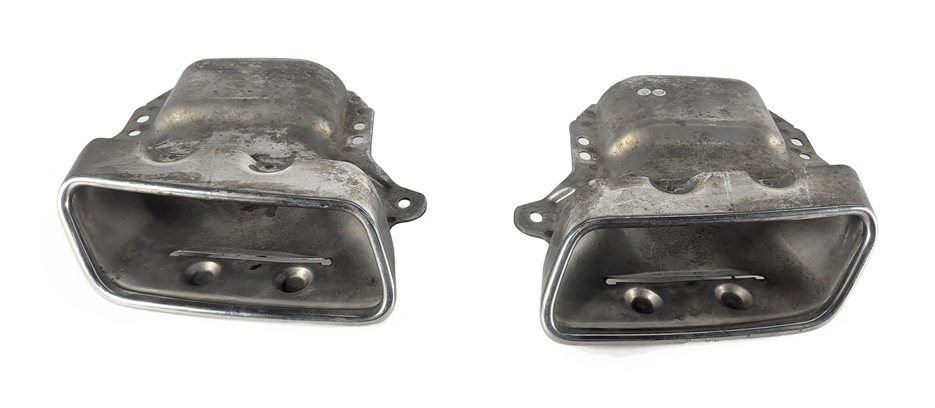 Thumbnail 2: 13-19 MERCEDES GL GLS ML (X166) 4.6L REAR LEFT & RIGHT MUFFLER EXHAUST TIP SET 2