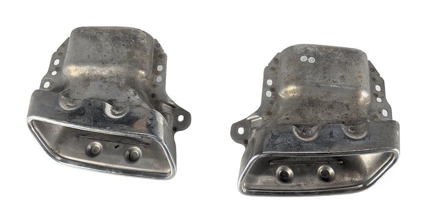 Thumbnail 3: 13-19 MERCEDES GL GLS ML (X166) 4.6L REAR LEFT & RIGHT MUFFLER EXHAUST TIP SET 2