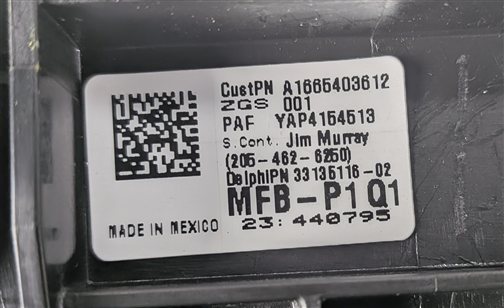 Thumbnail 6: 12-16 MERCEDES GL ML CLASS (W166 X166) REAR FUSE BOX RELAY CARRIER BLOCK
