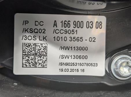 Thumbnail 5: 13-19 GL GLE GLS ML W166 X166 COMBINATION SWITCH SHIFT CRUISE TURN SIGNAL WIPER