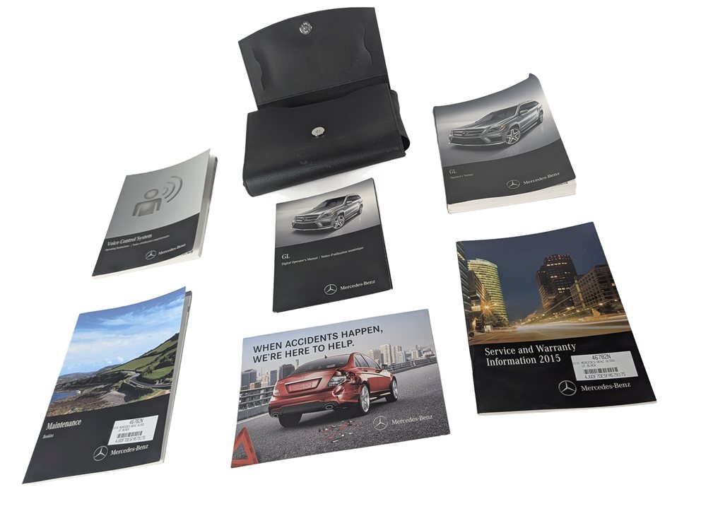 2015 MERCEDES GL550 (X166) 4.6L OWNER'S MANUAL BOOKLET GUIDE w/ LEATHER CASE SET