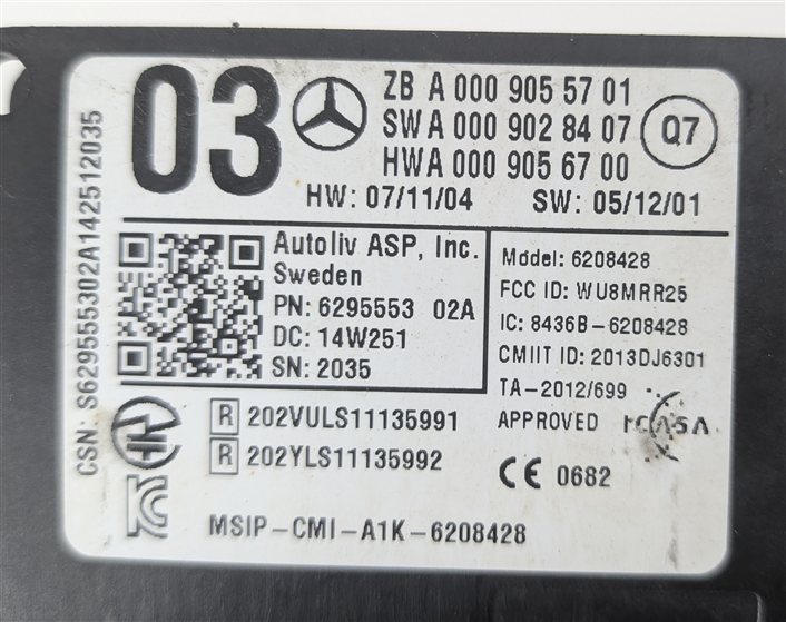 Thumbnail 6: 2015 MERCEDES GL550 (X166) REAR LEFT BLIND SPOT RADAR SENSOR MODULE