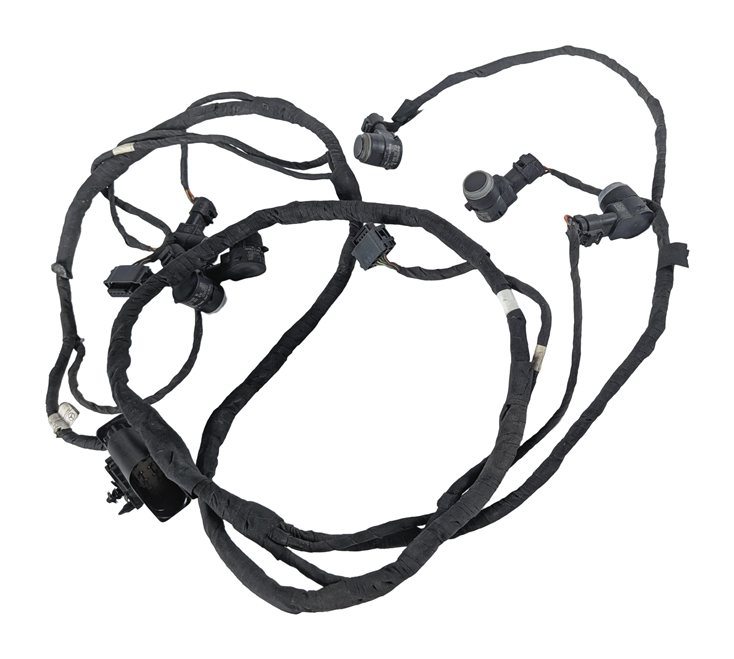 2015 MERCEDES GL550 (X166) FRONT PARK ASSIST PDC SENSOR SET/6 w/HARNESS (Black)