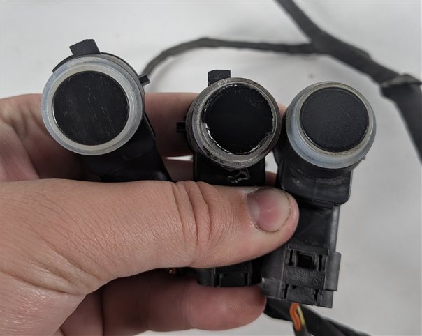 Thumbnail 5: 2015 MERCEDES GL550 (X166) FRONT PARK ASSIST PDC SENSOR SET/6 w/HARNESS (Black)
