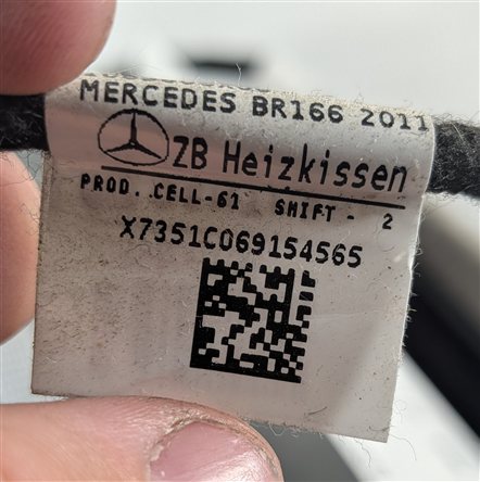Thumbnail 11: 2015 MERCEDES GL550 (X166) FRONT RIGHT SEAT BOTTOM CUSHION HEATED COOLED (Black)