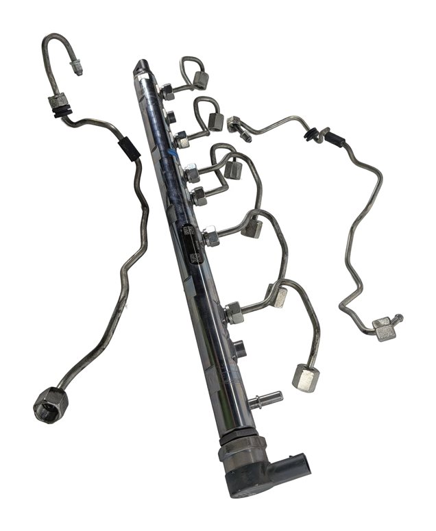 Thumbnail 5: 2014-2016 BMW 535D F10 3.0L N57 DIESEL COMMON FUEL RAIL w/LINES PRESSURE SENSOR