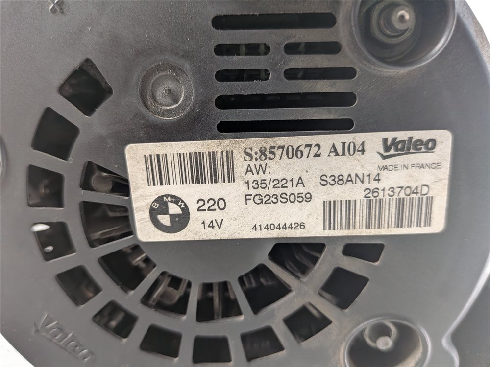 Thumbnail 9: 2014-2016 BMW 535D 740D (F01 F02 F10) 3.0L DIESEL ENGINE 220 AMP ALTERNATOR