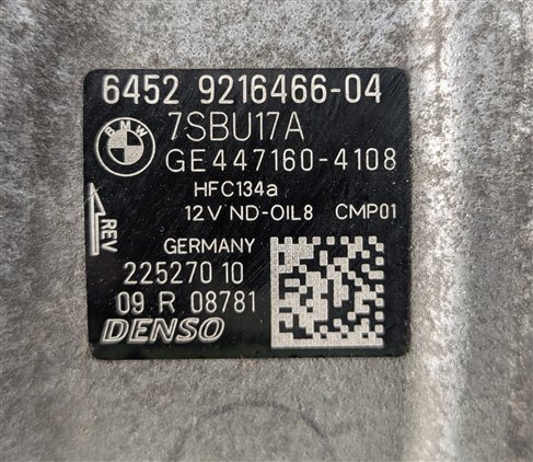 Thumbnail 7: 12-18 BMW 328i 428i 535i 740i X5 (F30 F31 F33 F01 F10 F15) A/C COMPRESSOR PUMP