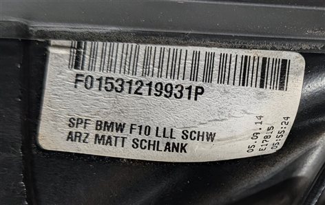 Thumbnail 10: 14-16 BMW 528i 535i 550i (F10) LEFT P-FOLD HEAT MEM AUTODIM DOOR MIRROR (White)