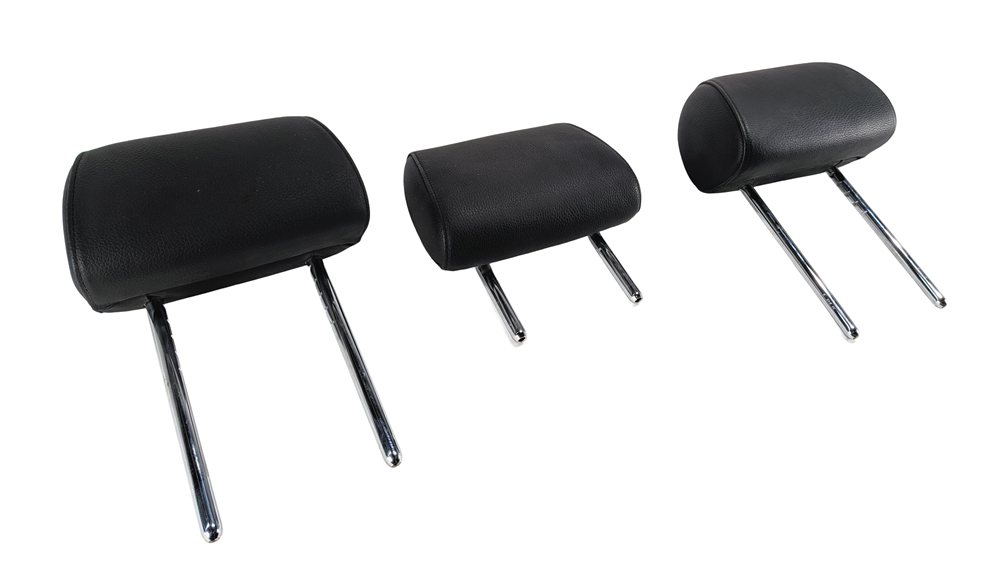 11-13 BMW 5 SERIES GT (F07 F10) REAR LEFT CENTER RIGHT SEAT HEADREST SET (BLACK)