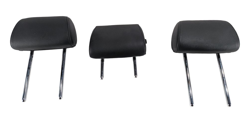 Thumbnail 2: 11-13 BMW 5 SERIES GT (F07 F10) REAR LEFT CENTER RIGHT SEAT HEADREST SET (BLACK)