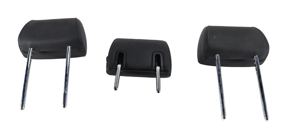 Thumbnail 6: 11-13 BMW 5 SERIES GT (F07 F10) REAR LEFT CENTER RIGHT SEAT HEADREST SET (BLACK)