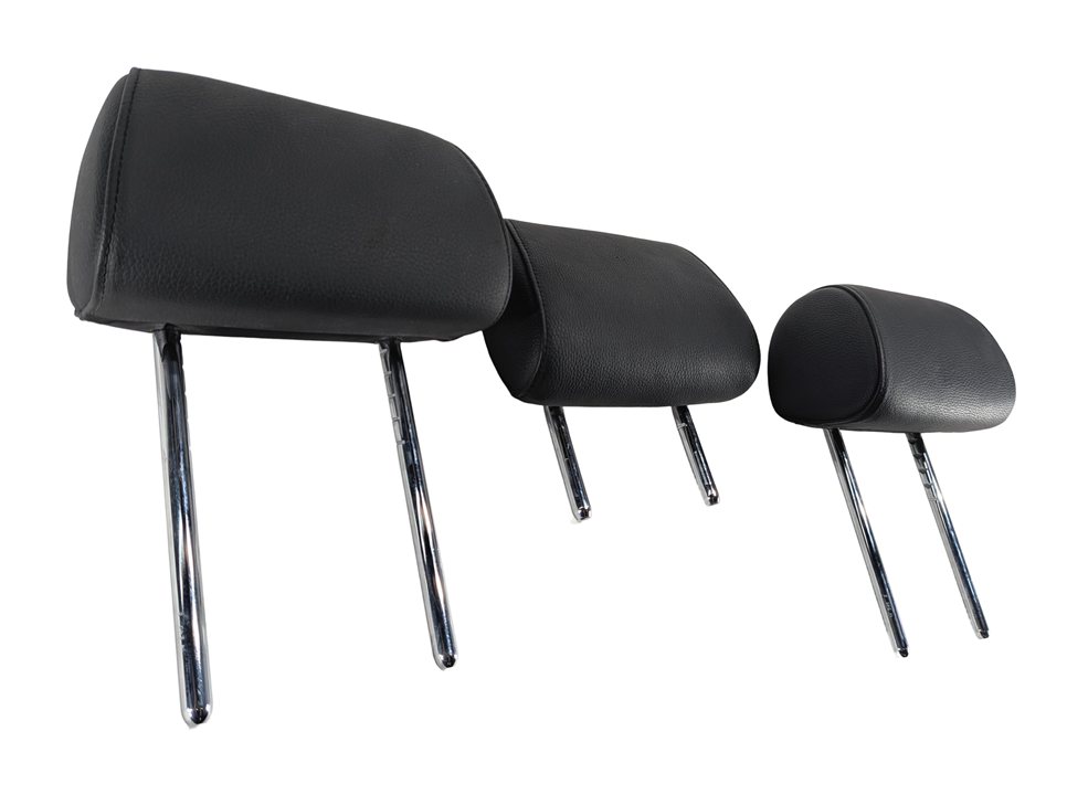 Thumbnail 8: 11-13 BMW 5 SERIES GT (F07 F10) REAR LEFT CENTER RIGHT SEAT HEADREST SET (BLACK)