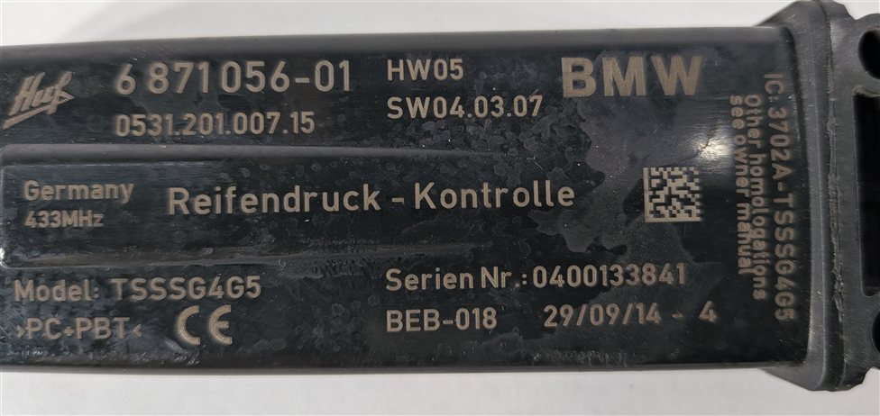 Thumbnail 9: 11-18 BMW 5 7 M5 M6 X3 X4 (F01 F06 F10 F12 F25 F26) TPMS SENSOR ANTENNA MODULE