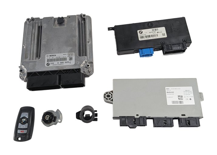 Thumbnail 2: 14-15 BMW 535D 740D X5 F01 F02 F10 F15 3.0L N57 DIESEL ENGINE DDE MODULE KEY SET