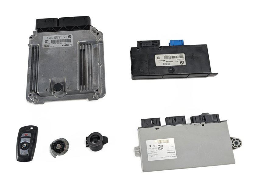 Thumbnail 6: 14-15 BMW 535D 740D X5 F01 F02 F10 F15 3.0L N57 DIESEL ENGINE DDE MODULE KEY SET