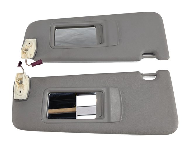 Thumbnail 2: 2010-2016 BMW 528i 535i 550i (F10) FRONT LEFT & RIGHT SUNVISOR SHADE SET (Gray)