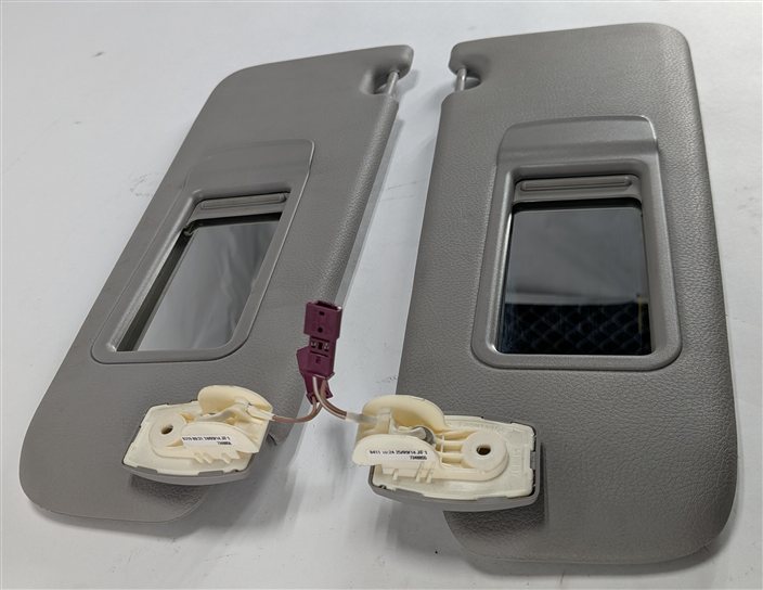 Thumbnail 4: 2010-2016 BMW 528i 535i 550i (F10) FRONT LEFT & RIGHT SUNVISOR SHADE SET (Gray)