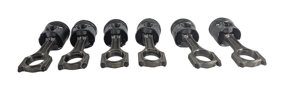 Thumbnail 3: 14-18 BMW 535i 740i X5 N57T 3.0L DIESEL ENGINE PISTON & CONNECTING ROD SET/6