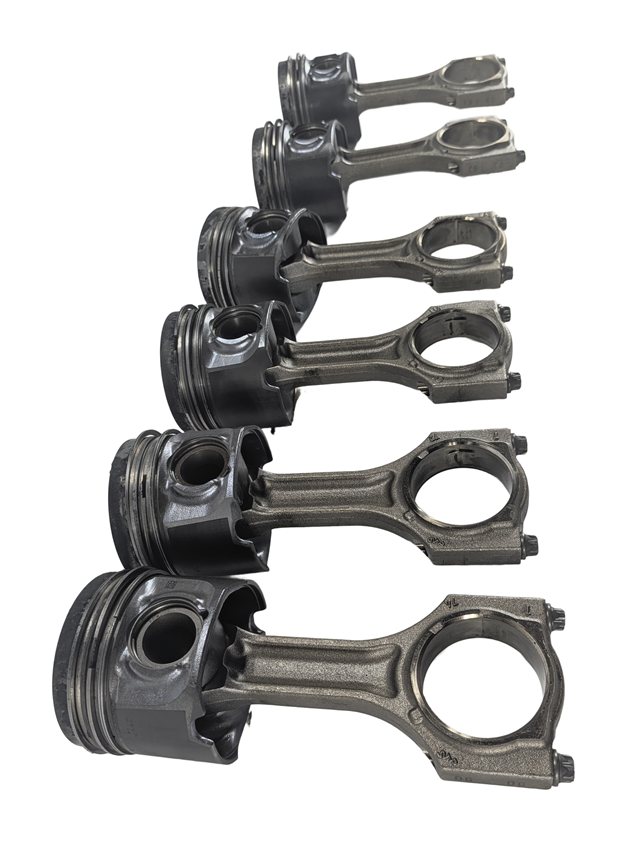 Thumbnail 5: 14-18 BMW 535i 740i X5 N57T 3.0L DIESEL ENGINE PISTON & CONNECTING ROD SET/6