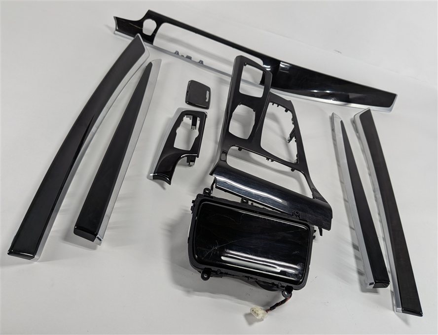 2015 BMW 535D F10 INTERIOR DASH DOOR CENTER CONSOLE TRIM PANEL PIECE SET/9 (Ash)