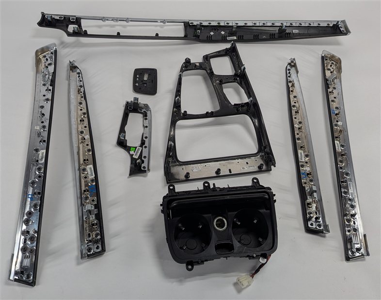 Thumbnail 7: 2015 BMW 535D F10 INTERIOR DASH DOOR CENTER CONSOLE TRIM PANEL PIECE SET/9 (Ash)