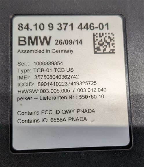 Thumbnail 10: 2015 BMW 535D (F10) BLUETOOTH TELEMATICS COMMUNICATION PHONE CONTROL MODULE OEM