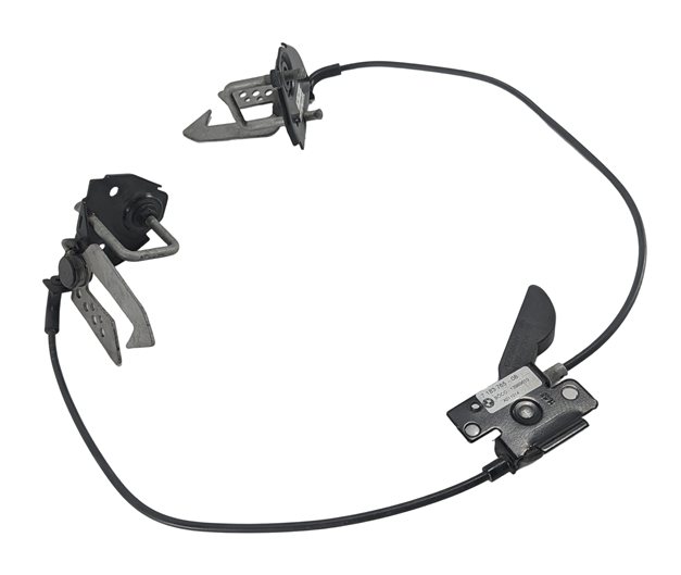 2015 BMW 535D (F10) FRONT LEFT/RIGHT HOOD LID LOCK LATCH SET/2 w/RELEASE CABLE