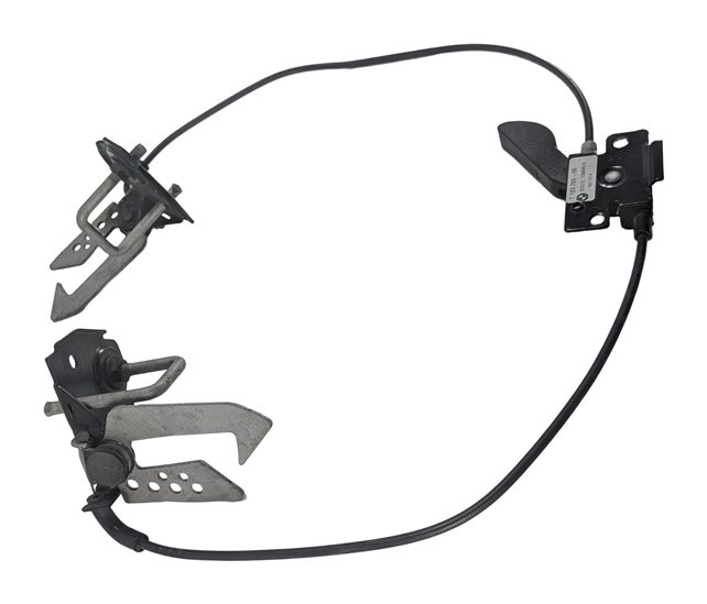 Thumbnail 4: 2015 BMW 535D (F10) FRONT LEFT/RIGHT HOOD LID LOCK LATCH SET/2 w/RELEASE CABLE