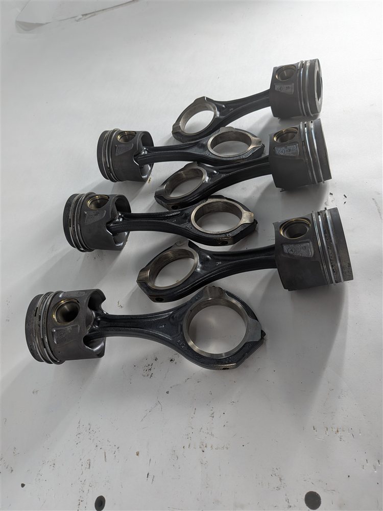 Thumbnail 5: 12-17 MERCEDES GL350 GLS350D ML350 S350 (W166 X166 W221) 3.0L DIESEL PISTON SET6