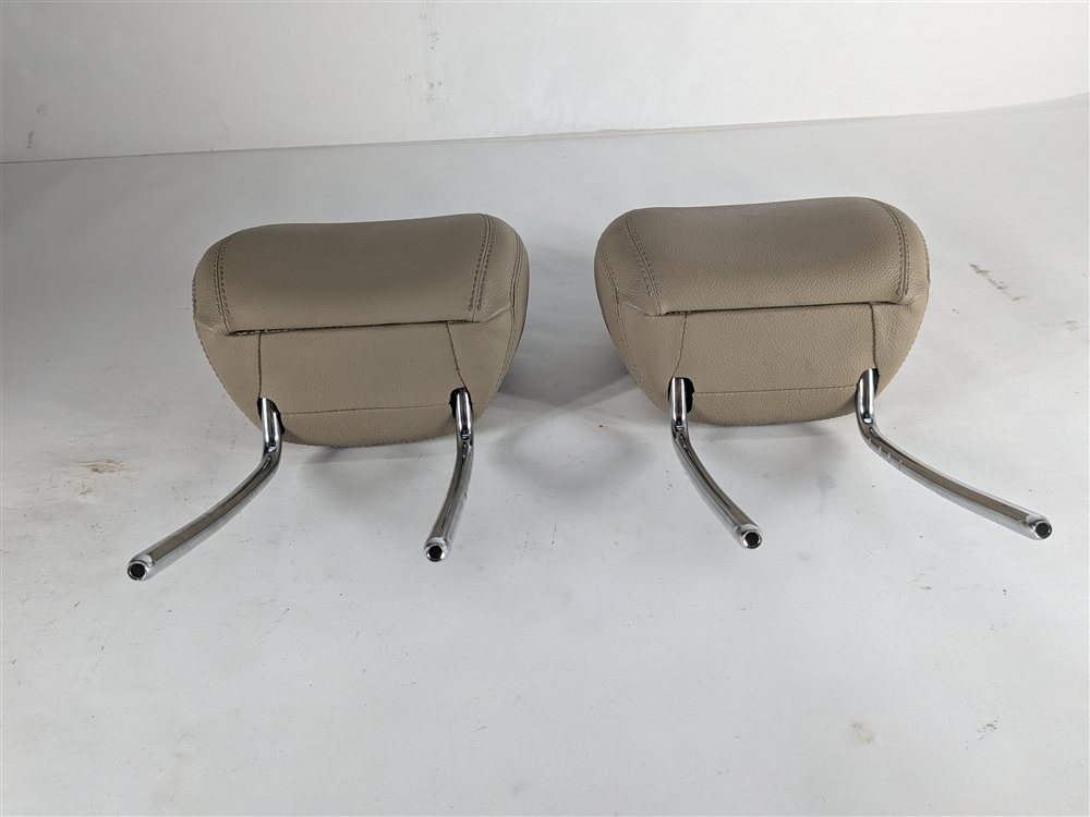Thumbnail 2: 14-19 MERCEDES GL GLS ML CLASS W166 X166 FRONT LEFT & RIGHT HEADREST SET (Beige)