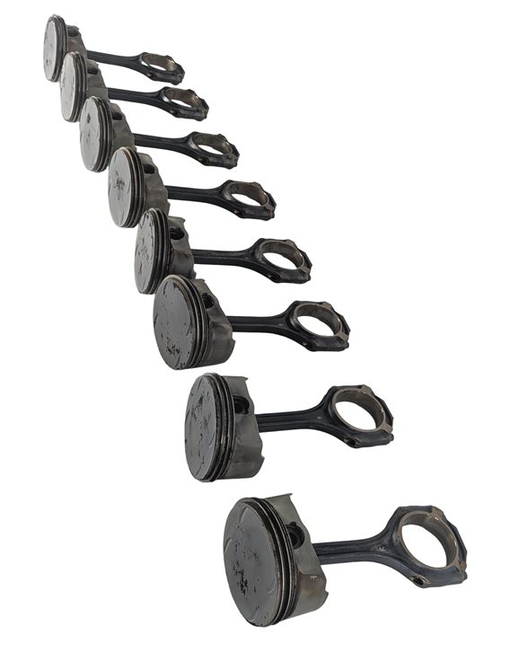 Thumbnail 5: 2007-2012 MERCEDES E550 S550 CLS550 SL550 5.5L M273 PISTON SET 8 CONNECTING RODS