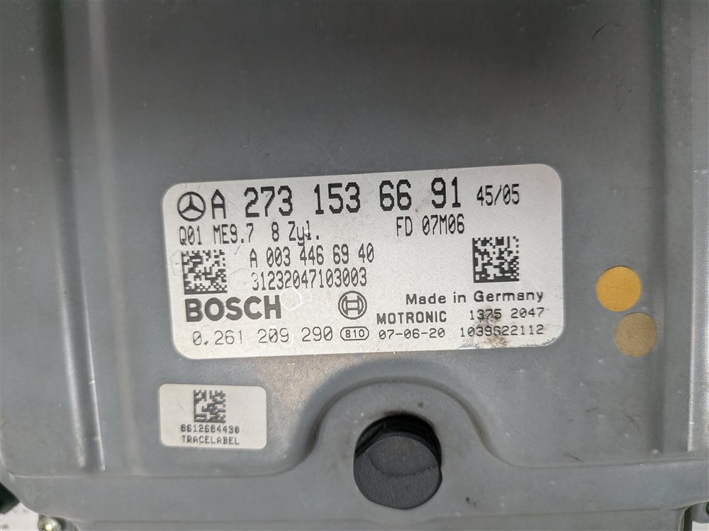 Thumbnail 9: 2007-2012 MERCEDES CLS550 E550 SL550 GL550 5.5L M273 ECM ENGINE CONTROL MODULE