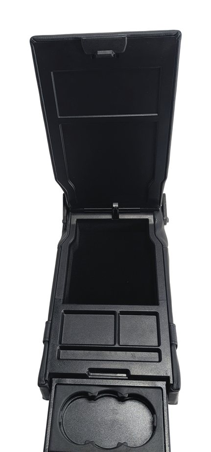 Thumbnail 2: 06-11 MERCEDES CLS CLASS W219 REAR CENTER SEAT ARMREST CONSOLE CUPHOLDER (Black)