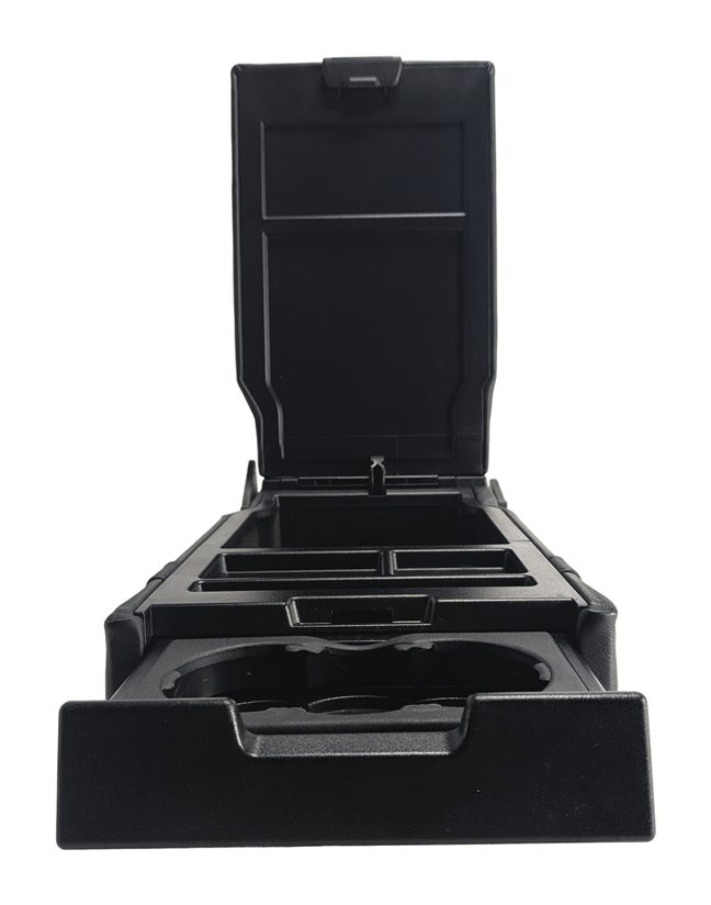 Thumbnail 3: 06-11 MERCEDES CLS CLASS W219 REAR CENTER SEAT ARMREST CONSOLE CUPHOLDER (Black)